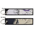 Sword Wind Legend Anime JOJO Wonderful Adventure Weaving Mark Keychain Sword Wind Legend Decorative Chain Fabric Key Pendant