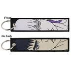 Sword Wind Legend Anime JOJO Wonderful Adventure Weaving Mark Keychain Sword Wind Legend Decorative Chain Fabric Key Pendant
