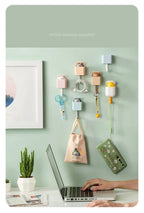 Self-Adhesive Cat Wall Hooks, Cute Animal Decorative Hanger