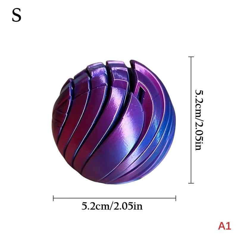 【MQ124】Slime Ball Fidget Toy 3D Printed Twistsphere Fidget Toy Gear Liquid Flow Ball With Rotating Design Anxiety Relief Toys