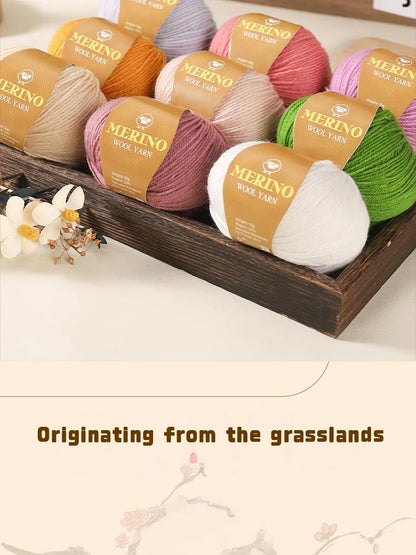 500g of High-Quality 212 Medium-Fine Alpaca Wool Yarn, Suitable for Knitting Sweaters, Scarves, and Hats, 10 Skeins/Pack