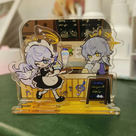 Game Honkai Star Rail Robin Sunday Cosplay Acrylic Figure Stand Kawaii Coffee Shop Standing Plate Ornament Accessories Prop SS69