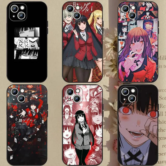 1pc Japanese Anime Kakegurui Jabami Yumeko Phone Case Silicone Soft For IPhone 17 Air 16 15 14 13 12 11 Plus Pro Max Plus SS69
