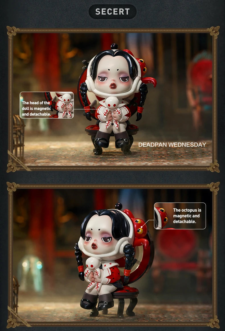 POP MART SKULLPANDA Addams Family Series Blind Box Mystery Box Guess Bag Toys Doll Cute Anime Figure Desktop Ornaments