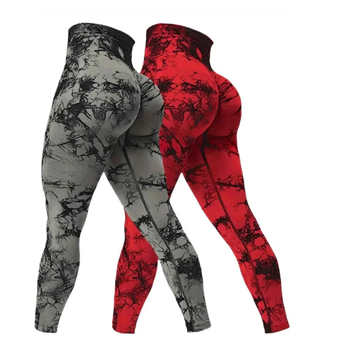 2 Pack Women's High Waisted Sexy Butt Lifting Seamless Solid Color Yoga Leggings Elastic And Breathable Fitness Sports Pants