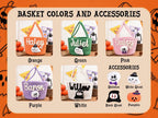 Custom Name Halloween Candy Basket, Personalized Cotton Trick or Treat Bag, Kids Candy Basket, Boo Basket, Halloween Gift,