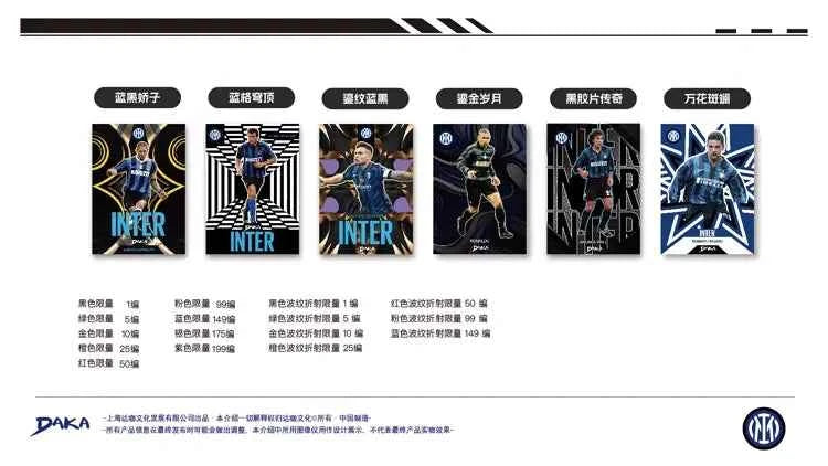 2025-2026 Daka Messi Mbappe Yamal Football Collection Card Real Madrid Barcelona Manchester Juventus Ale Milano Star Player Card