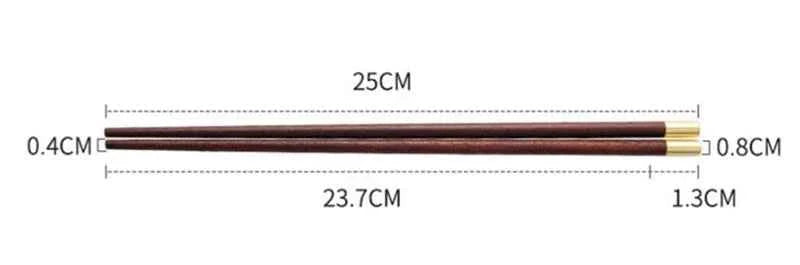 High Quality Premium Natural Red SandalWood Chopsticks Gift Box Packaging Household Cutlery Tableware Set Chinese Chopsticks