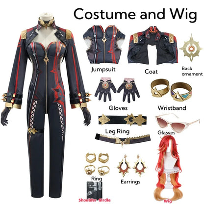 Mavuika Cosplay Costume Game Genshin Impact Uniform Earrings Sunglasses Pyro Archon Natlan God of War Halloween Party Women