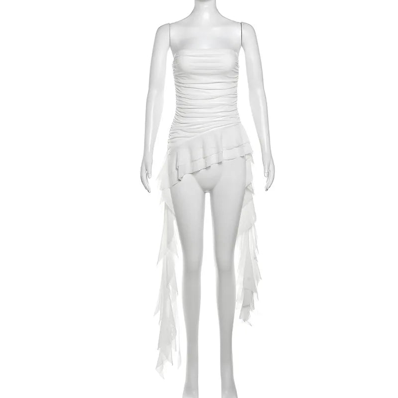 Nibber 2026 Spring New Solid Color Sweet Gentle Cute All-match High Street Travel Sexy Cool Women Chest Wrap ruched Tassel Vest