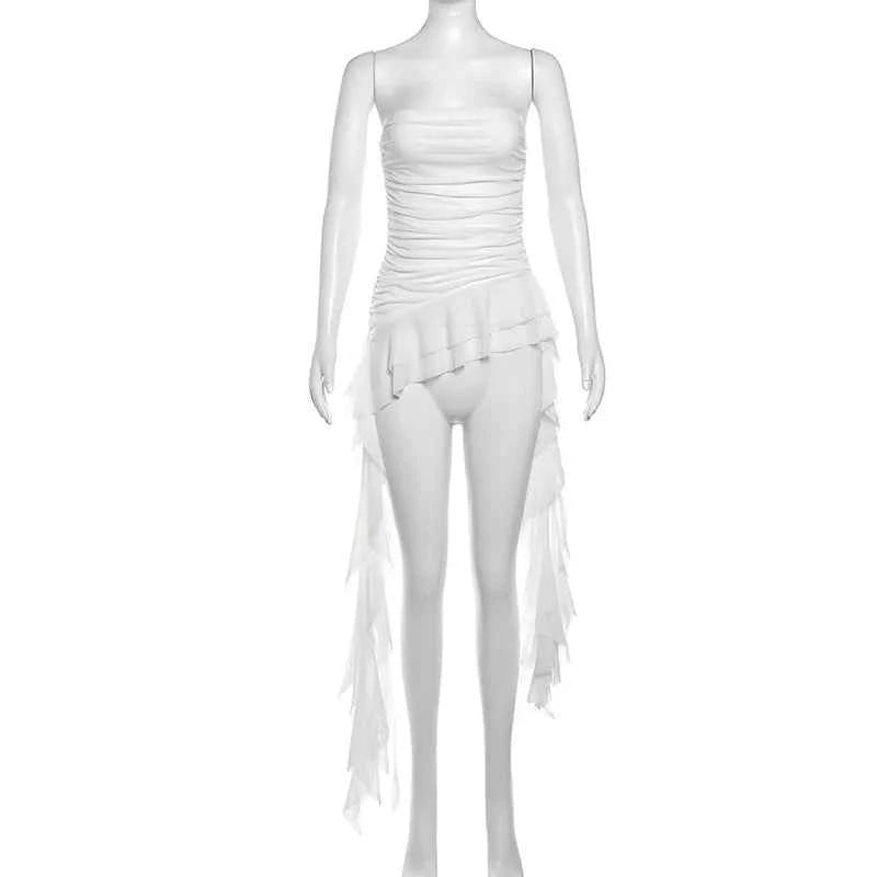 Nibber 2026 Spring New Solid Color Sweet Gentle Cute All-match High Street Travel Sexy Cool Women Chest Wrap ruched Tassel Vest