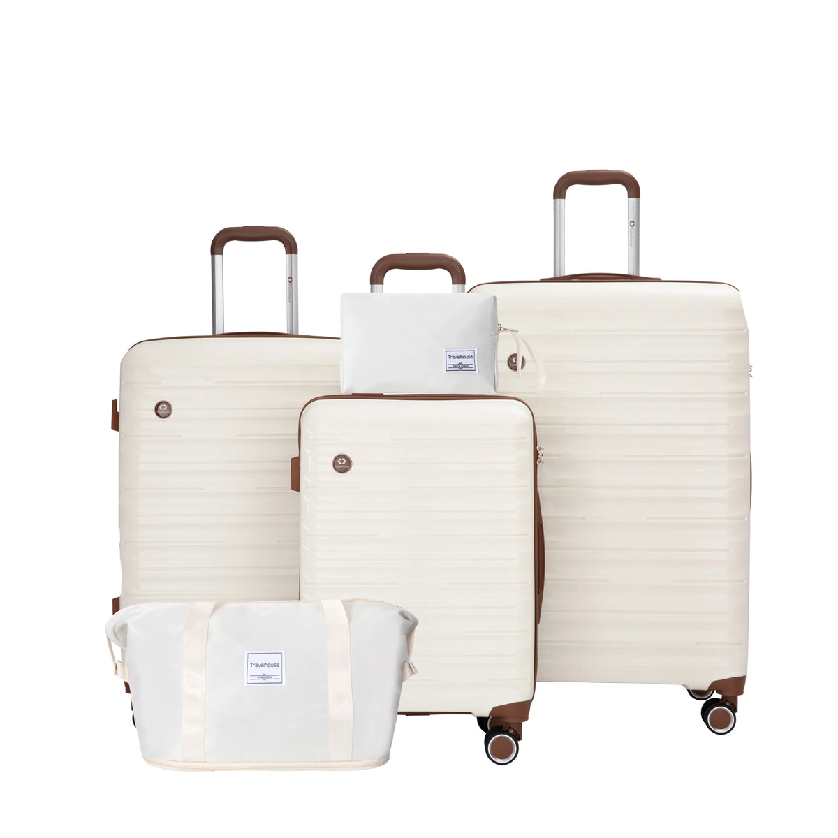 Luggage Sets 5 Piece,Suitcases with Double Spinner Wheels and TSA Lock,Hardcase 3 set Luggage with Travel Duffle Bag