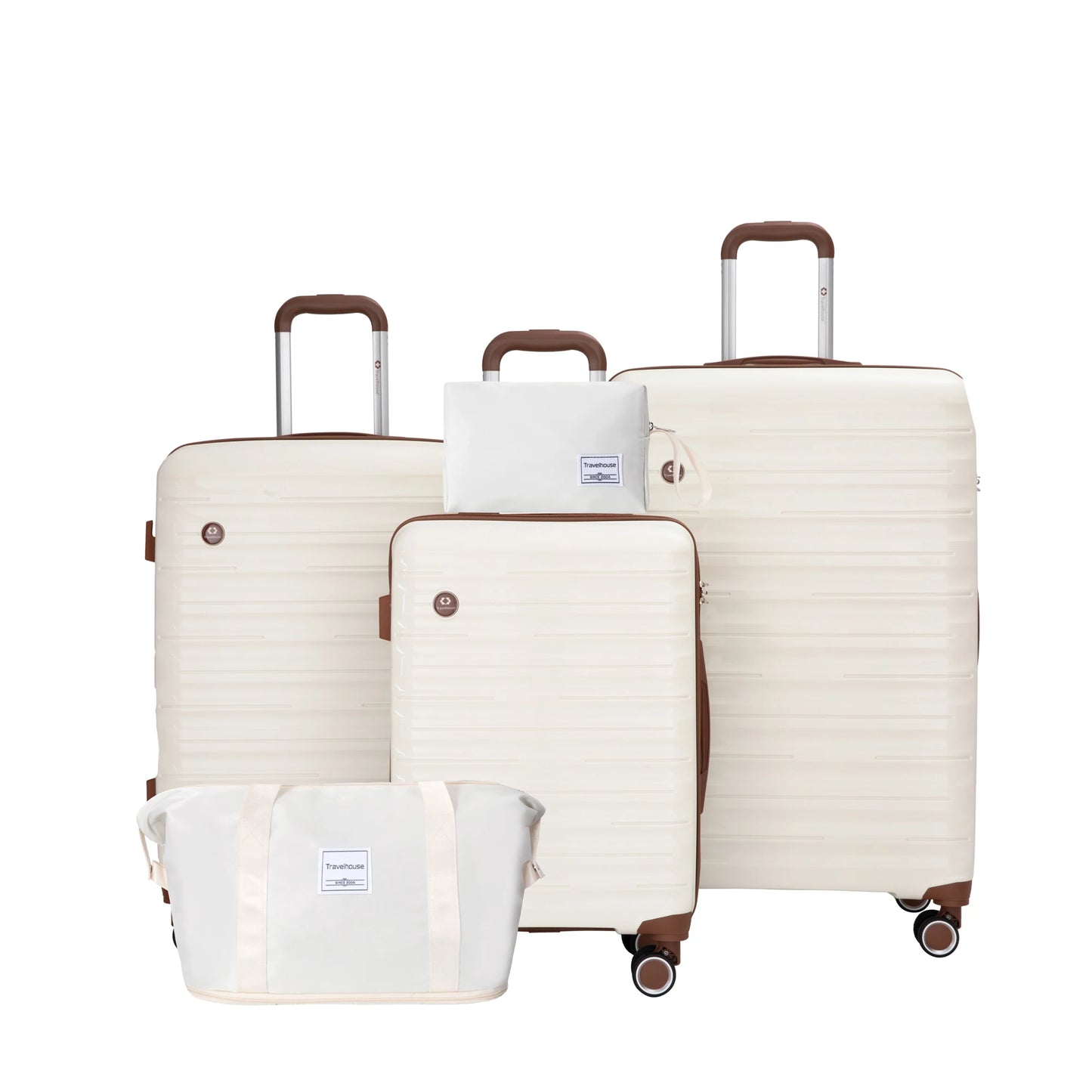 Luggage Sets 5 Piece,Suitcases with Double Spinner Wheels and TSA Lock,Hardcase 3 set Luggage with Travel Duffle Bag
