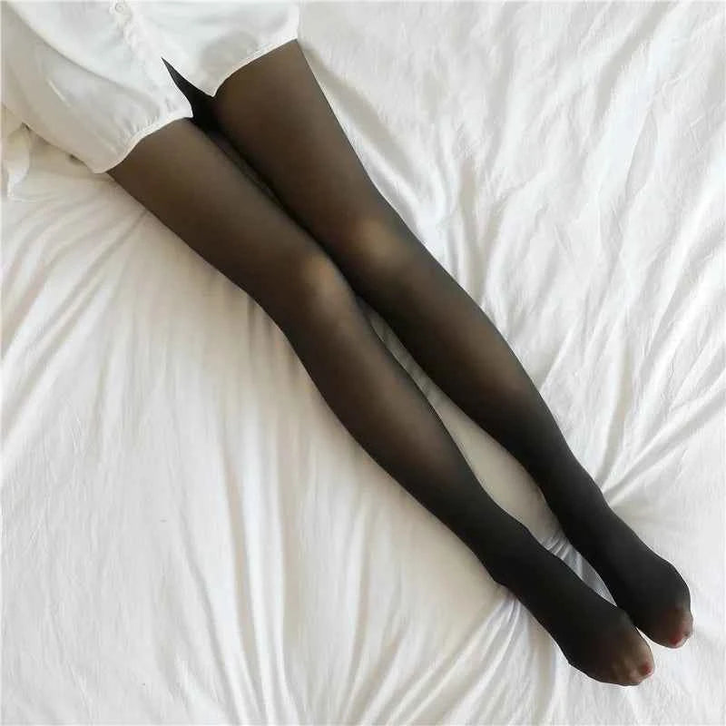 Thick Thermal Tights Stockings Women Warm Winter Sexy Translucent Pantyhose Leggings Female High Waist Elastic Slim Pantyhose