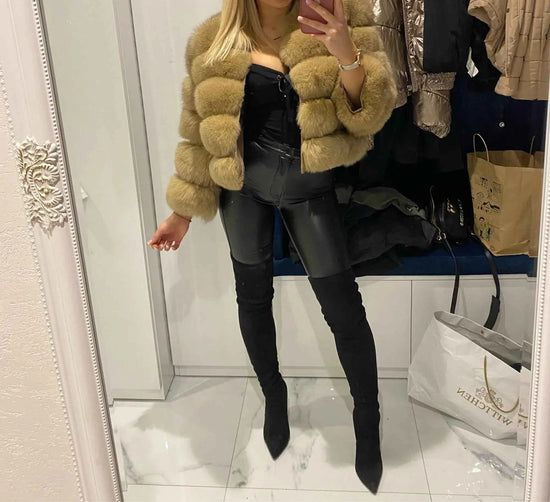 Winter Women's Cold Coat Top Fox Jackets For Women clothing Natural Real fox Fur Jacket Coats For Women Fur Jacket In Promotion
