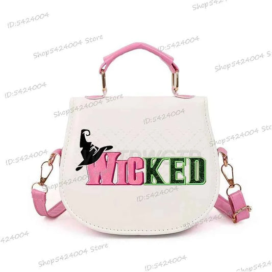 Classic Wicked Change for Good Women Crossbody Bag Fashionable Cartoon Witch's Wand Zipper Shoulder Bag Girl Funny Handbag Gift