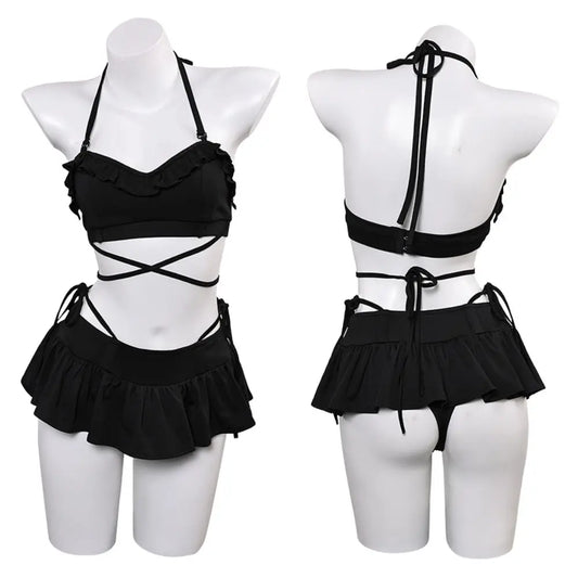 SS69 Tifa Lockhart Cosplay Swimsuit Set for Women Polyester Bikini Costume