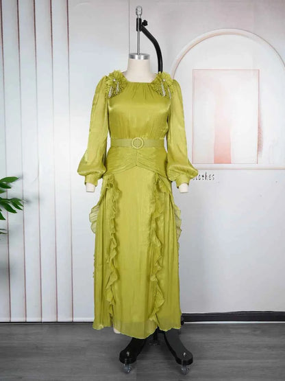 Elegant African Dresses for Women 2025 New Africa Clothing Plus Size Turkey Wedding Party Long Dress Dashiki Ankara Outfits Robe