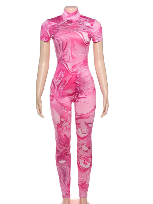 Nibber Sporty Backless Jumpsuit Women Peach Buttocks Fitness Shorts Sleeve Summer Trend Street Activity Casual Workout Overalls SS69