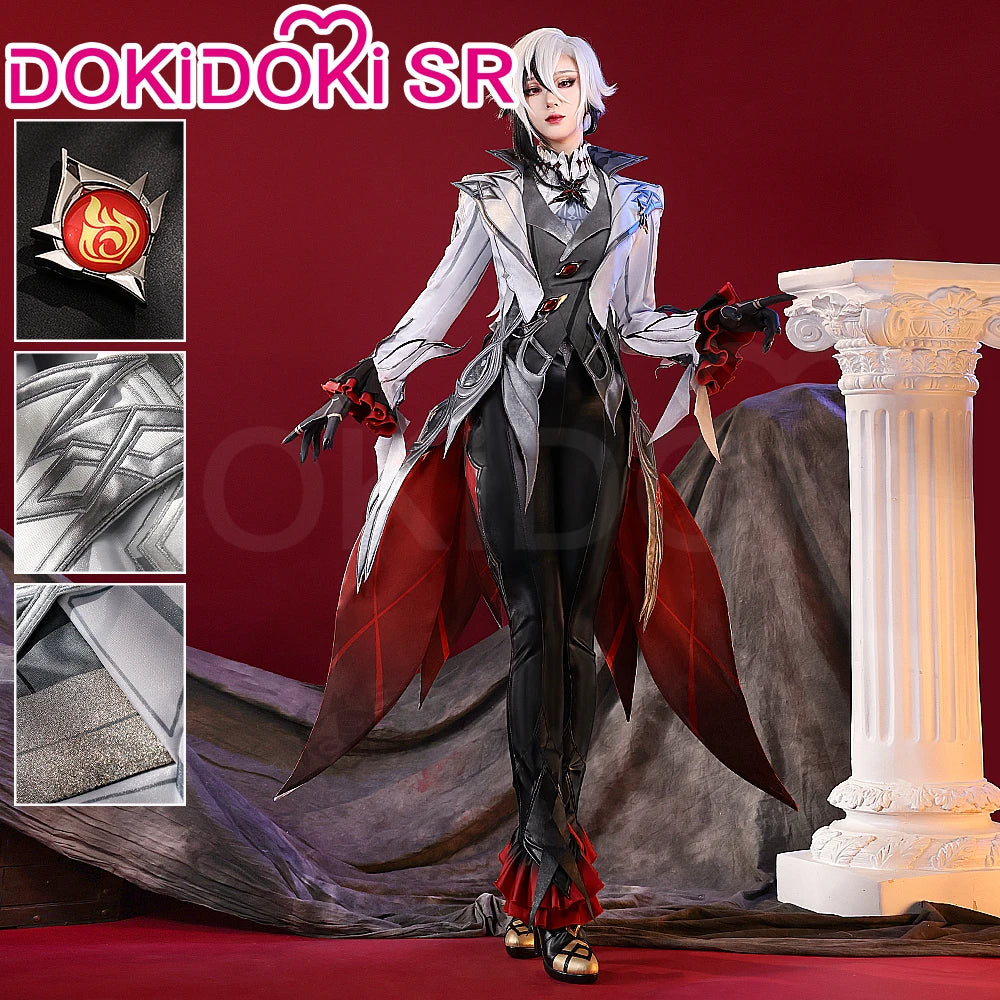 Genshin Impact Arlecchino Cosplay Costume Set with Wig