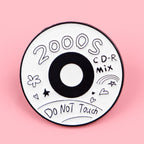Vintage Cassette Tape Enamel Brooch Pin Retro 80s 90s