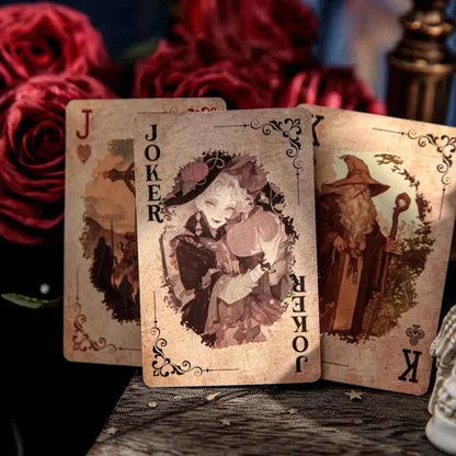 2 boxes/set Creative Retro Playing Cards Retro Castle Girl Blue Core Paper Material Strong and Durable Casual Game Tools