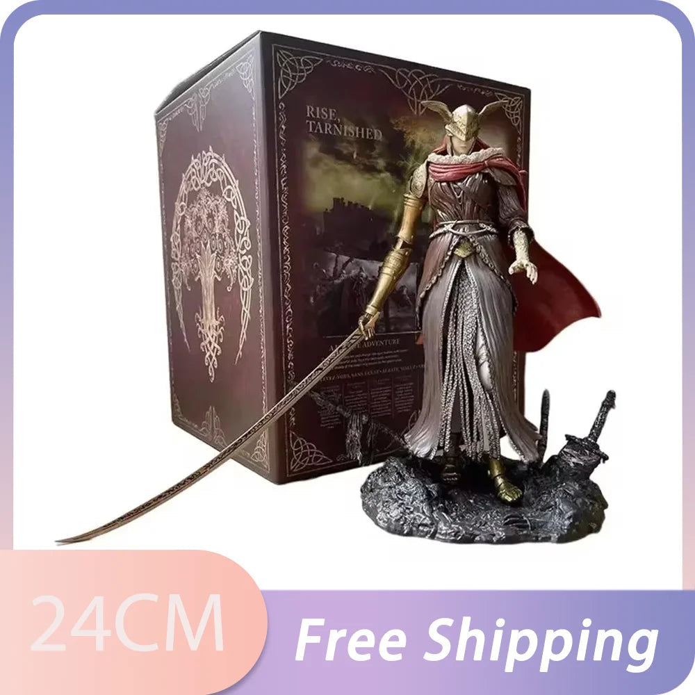 24cm ELDEN RING Figure Malenia Blade Of Miquella Anime Figure Valkyrie Figurine Model Pvc Statue Doll Collection Decoration Toys SS69 39.69 WHITE / no box