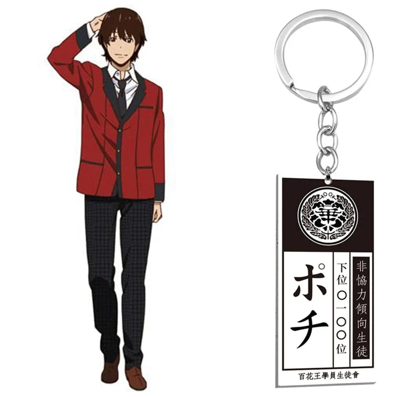 Kakegurui Acrylic Keychain Compulsive Gambler Yumeko Jabami Ryouta Suzui Mary Saotome Anime Cosplay Earrings Necklace Card SS69 9.69 K790