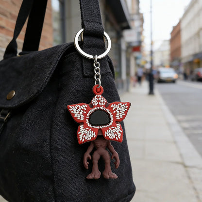 2026 New Fashion Bag Accessories The Horror TV Keychain Mike Will Demogorgon With Strings Rope For Female Children Birthday Gift
