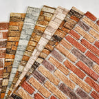 3D Foam Brick Wall Stickers, Waterproof Peel & Stick Panels 70x77cm