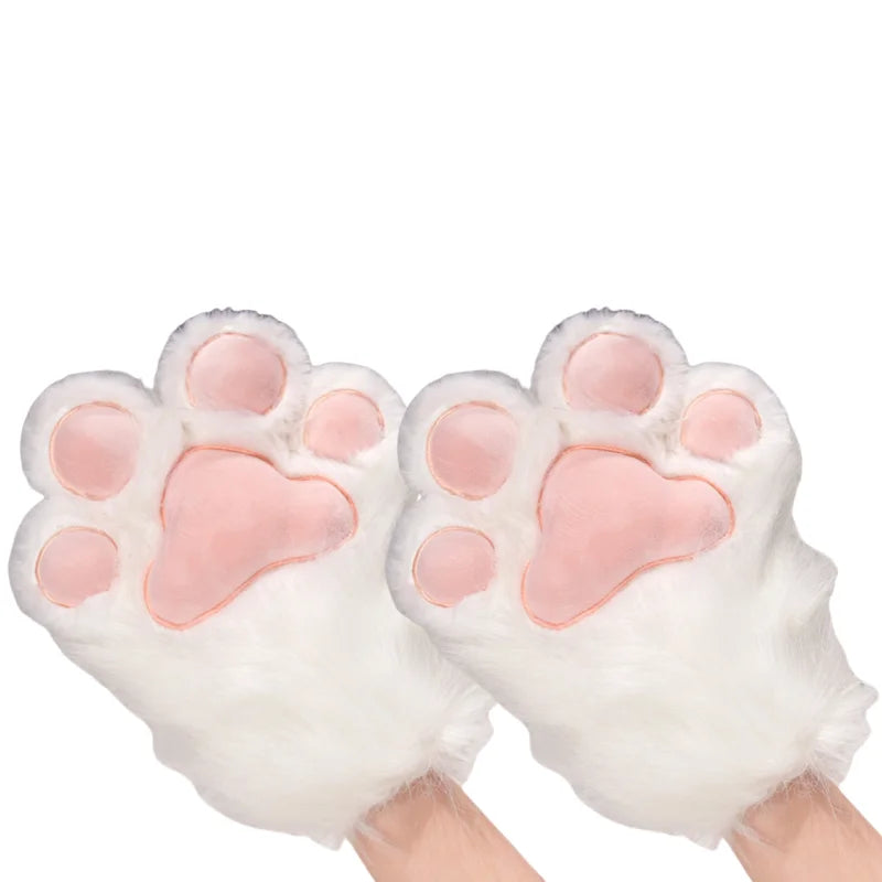 Fursuit Paw Gloves Boots Giant Wearable Wing Accessories Plush Toys Furry Cosplay Cat Bear Shoes Cute Fluffy Animal Manga Party SS69