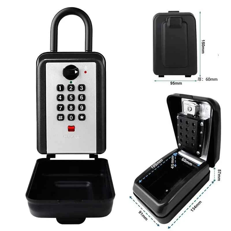 Waterproof Wall Mounted Key Safe Box Anti-theft Key Storage With Combination Password Lock Homestay Office Home Indoor Outdoor