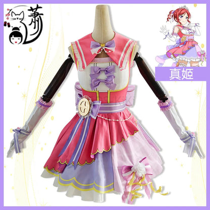 COS-KiKi Anime Lovelive Aqours Tojo Nozomi/Nishikino Maki All Members Fireworks Awakening Lolita Singing Suit Cosplay Costume SS69