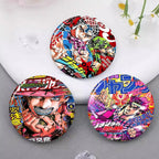 Anime JoJo Bizarre Adventure Soft Button Pin Round Metal Badge Lapel Pin Parts Gift Friends Kid Jewelry