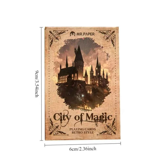 2 boxes/set Creative Retro Playing Cards Retro Castle Girl Blue Core Paper Material Strong and Durable Casual Game Tools