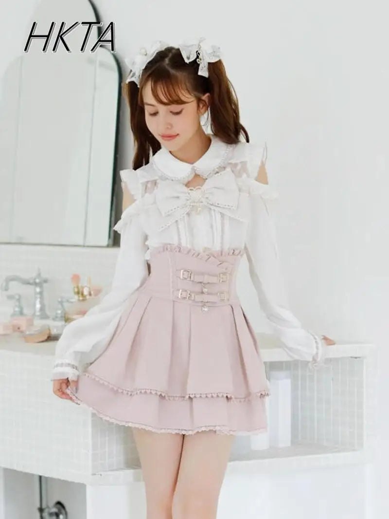 Women's Off-the-Shoulder Bow Chiffon Blouse