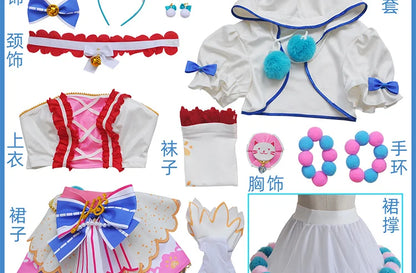 In Stock Anime LoveLive Cat Twin Tail Arcade Game 9 Characters Cosplay Costume Tojo Nozomi Nico Honoka Umi Rin Maki Eli Full Set - SS69