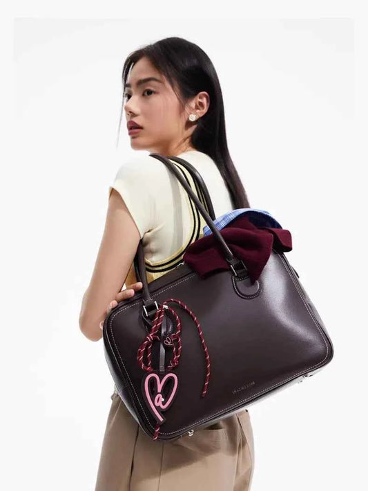 Toast Bag Large Capacity Tote Bag Handbag Shoulder Bag Crossbody Bag Heart-Shaped Soft