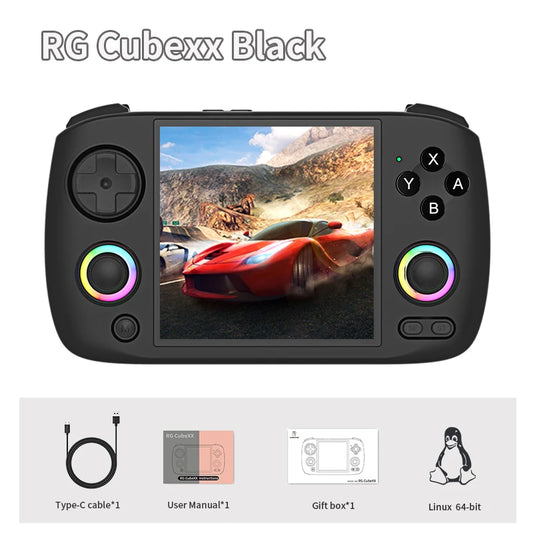 ANBERNIC RG CubeXX Handheld Games Console 3.95" IPS Screen 64-bit Linux System H700 3800mAh Wi-Fi Bluetooth Retro Gaming Player