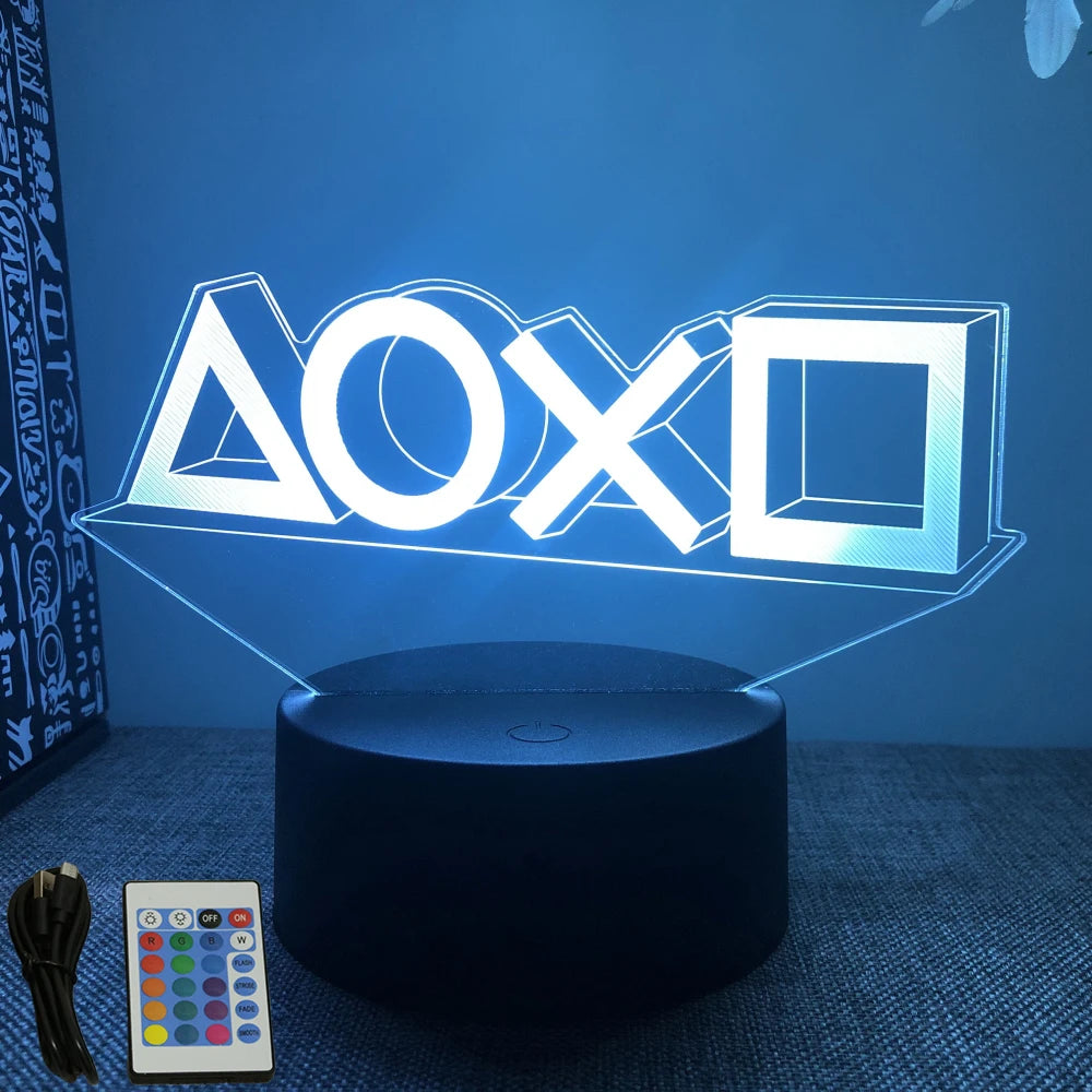 NEON GAMER 3D Lamp LED Night Light Gaming Setup RGB Children's Lamps Gamer Room Decoration Bedroom Table Lamp Personalized Gifts SS69 13.69 B16-Gaming 10