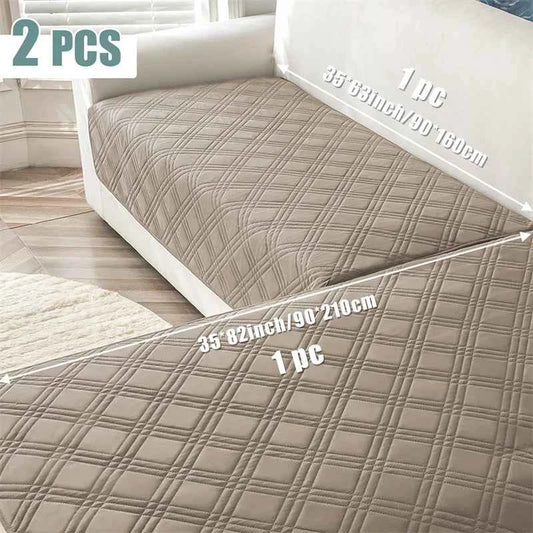 2pcs/Set Water Repellent Pets Kids Corner Sofa Seat Cover Anti Dirty Dog Bed Mattress Cover Non-Slip Chaise Longue Slipcover