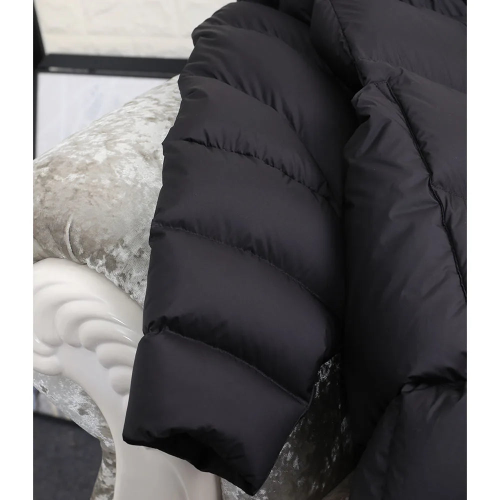 Maomaokong Super Thick 400g Filling White Duck Down Female Winter Women's Over-the-Knee Puffer Coat Luxury Down Jacket Warm