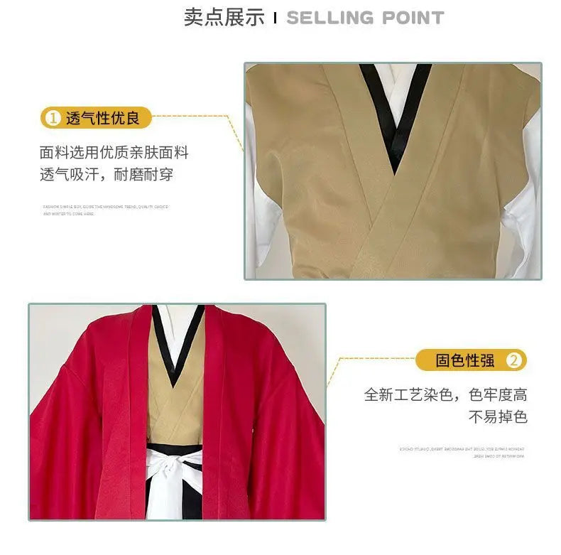 Anime Tsugikuni Yoriichi Cosplay Costume Wig Halloween Party Kimono