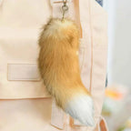 Huge Fluffy Faux Fur Fox Tail Keychain Therian Tail Fox Tail Keychain Fur Pendant Key Chain Keychain Pendant Gift for Women Girl