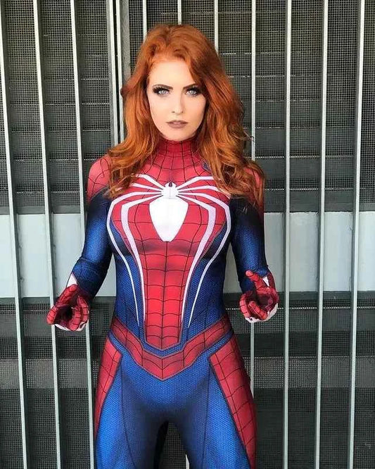 Halloween Woman PS4 Game Spider Superhero Cosplay Costume Bodysuit Zentai Suit Adult  Jumpsuit