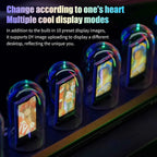 Night Light DIY Nixie Tube Clock Kit Simulation, Digital Clock APP Time Calibration, 3 Light Mode, 12/24h Display IPS