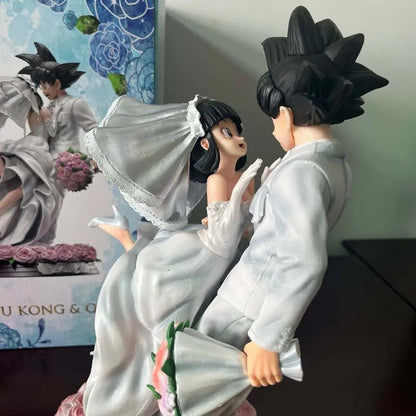 Dragon Ball Z Son Goku Figure Chichi Wedding Version 31CM PVC Figurine Model Toys Statue Collection Ornament Couple Wedding Gift SS69