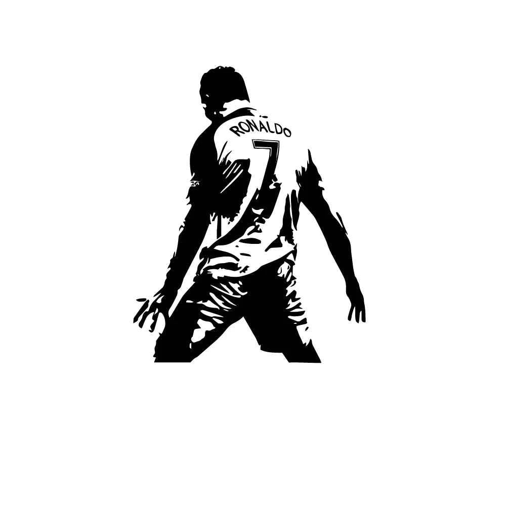 Football Cristiano Ronaldo Vinyl Wall Sticker Soccer Athlete Ronaldo Wall Decals Art Mural For Kis Room Living Room Decor Z0683