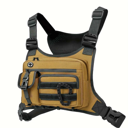 Outdoor Chest Bag For Men and Women, Tactical Vest For Running, Cycling, EDC Chest Pack Rig For Sports and Workouts
