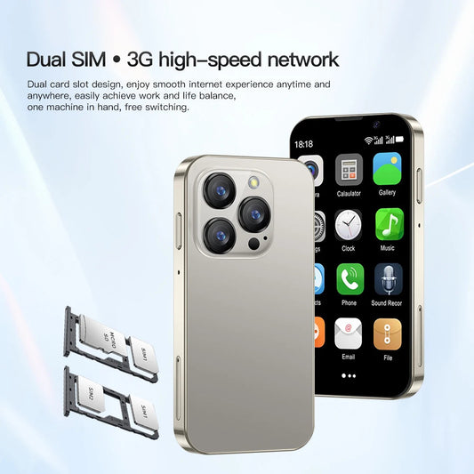 SERVO 16SE Mini Smartphone 16GB ROM Android 9.0 Wifi Dual SIM Standby Play Store 3G WCDMA 3.0"Little Smart Cellphone New Version SS69